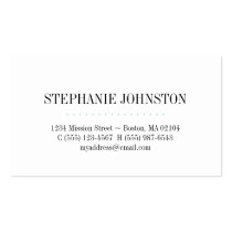 Simply high fashion teal stripe personal calling business cards