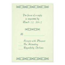 Simply Minty Wedding RSVP Announcements