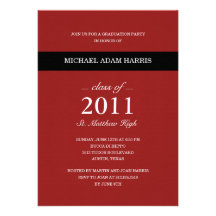 Simply Modern Graduation Party Invitation