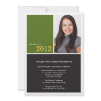 Simply modern green graduation class of invitation