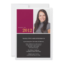 Simply modern red graduation class of invitation