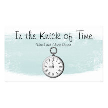 Simply Mondern Clock/Watch Repair Business Card