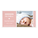 SIMPLY PURE | BABY GIRL BIRTH ANNOUNCEMENT PHOTO GREETING CARD