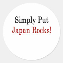 Simply Put Japan Rocks Round Stickers
