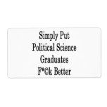 Simply Put Political Science Graduates Fuck Better Personalized Shipping Label