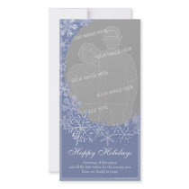 Simply Snowflakes Vertical Photo Card Option 2