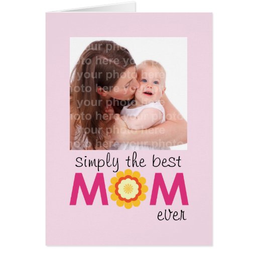 Simply the best MOM ever pink lilac mother's day Greeting Card