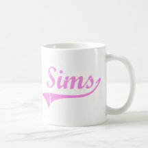 Sims Last Name Classic Style Mug