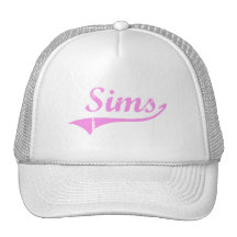 Sims Last Name Classic Style Trucker Hat