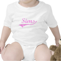 Sims Last Name Classic Style Tshirt