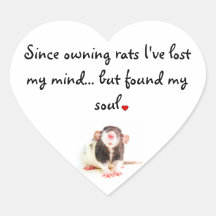 Since Owning Rats... Heart Stickers