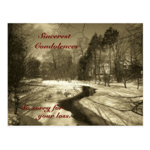 Sincerest Condolences Post Card