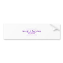 sincerity_purple bumper sticker