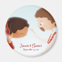 Sindhoor - Save the Date Fridge Magnet