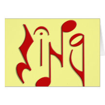 sing greeting card