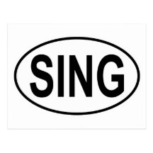 Sing Oval Postcards