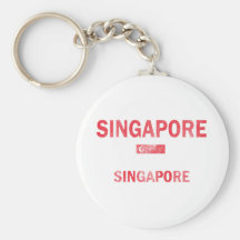 Singapore and Singapore Flag designs Keychains