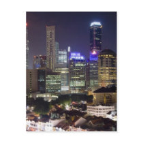 Singapore cityscape at night postcards