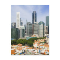 Singapore cityscape postcard
