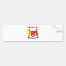 SINGAPORE Coat Of Arms Bumper Sticker