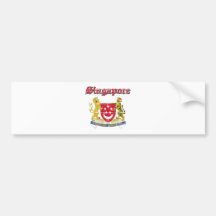 Singapore Coat Of Arms Bumper Sticker