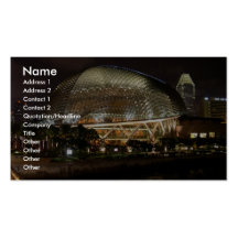 Singapore Cultural Centre At Night In Durian Business Card Template