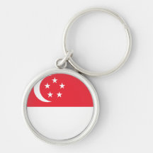 Singapore Flag Keychain