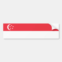 Singapore/Singaporean Flag Bumper Sticker