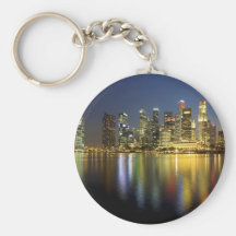 Singapore skyline keychain