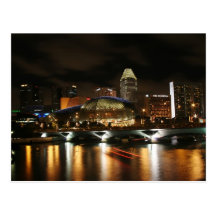Singapore skyline postcard