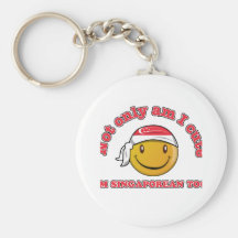 Singapore smiley flag designs key chains