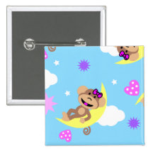 singe céleste badges avec agrafe