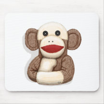 Singe classique de chaussette tapis de souris