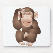 Singe curieux tapis de souris
