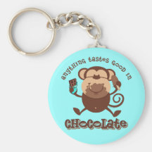 Singe de chocolat porte-clé