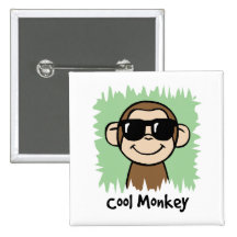 Singe de cool de clipart (images graphiques) de ba badges avec agrafe