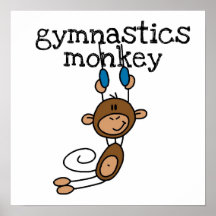 Singe de gymnastique posters