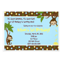 Singe de Lil Invitations