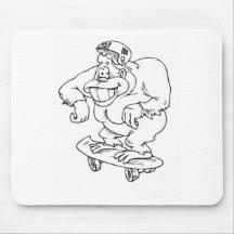 singe de patinage tapis de souris