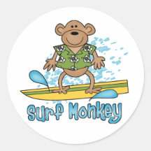 Singe de surf autocollant