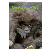 Singe fou de cheveux à beaucoup de carte pour note