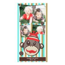 Singe fou Photocards de chaussette de chapeau Carte Avec Photo