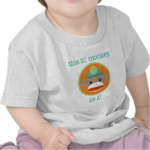 Singe lumineux de chaussette : Premier anniversair T-shirts