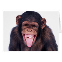 Singe riant cartes de vœux