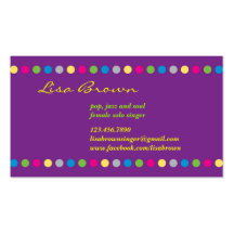 Singer Entertainer Business Card
