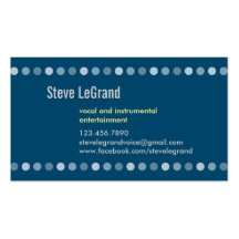 Singer Entertainer Business Card