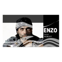 Singer Headshot for Vocalist Musician Business Card Templates