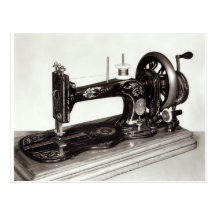 Singer 'New Family' sewing machine, 1865 Post Card