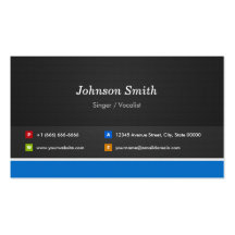 Singer / Vocalist - Professional Customizable Business Cards