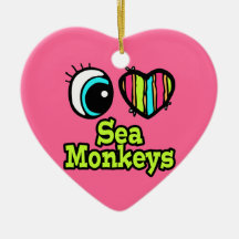Singes lumineux de mer d'amour du coeur I d'oeil Ornement